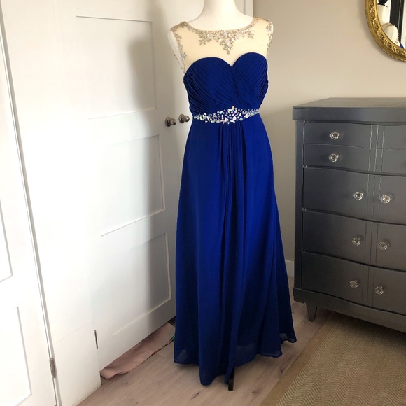 Long cobalt blue Prom/Evening/Bridesmaid dress - Picture 1 of 12